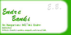 endre banki business card